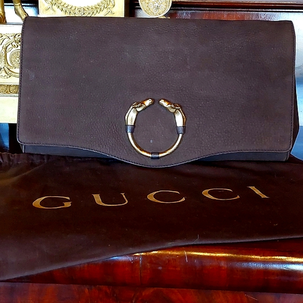 Authentic Gucci Ribot clutch purse